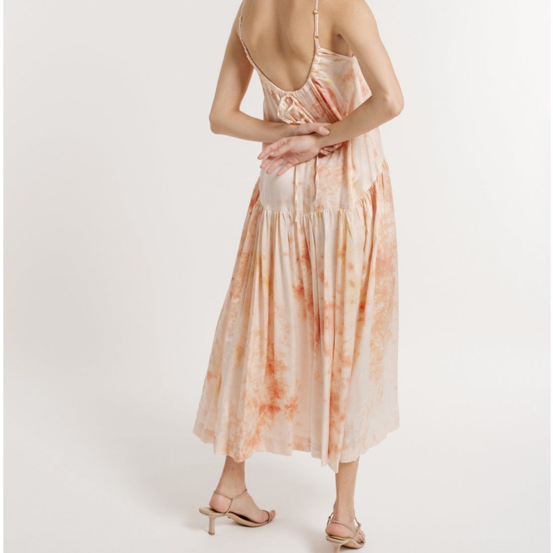 Laude the Label Silk Midi Drop Waist Slip Dress (S/M)