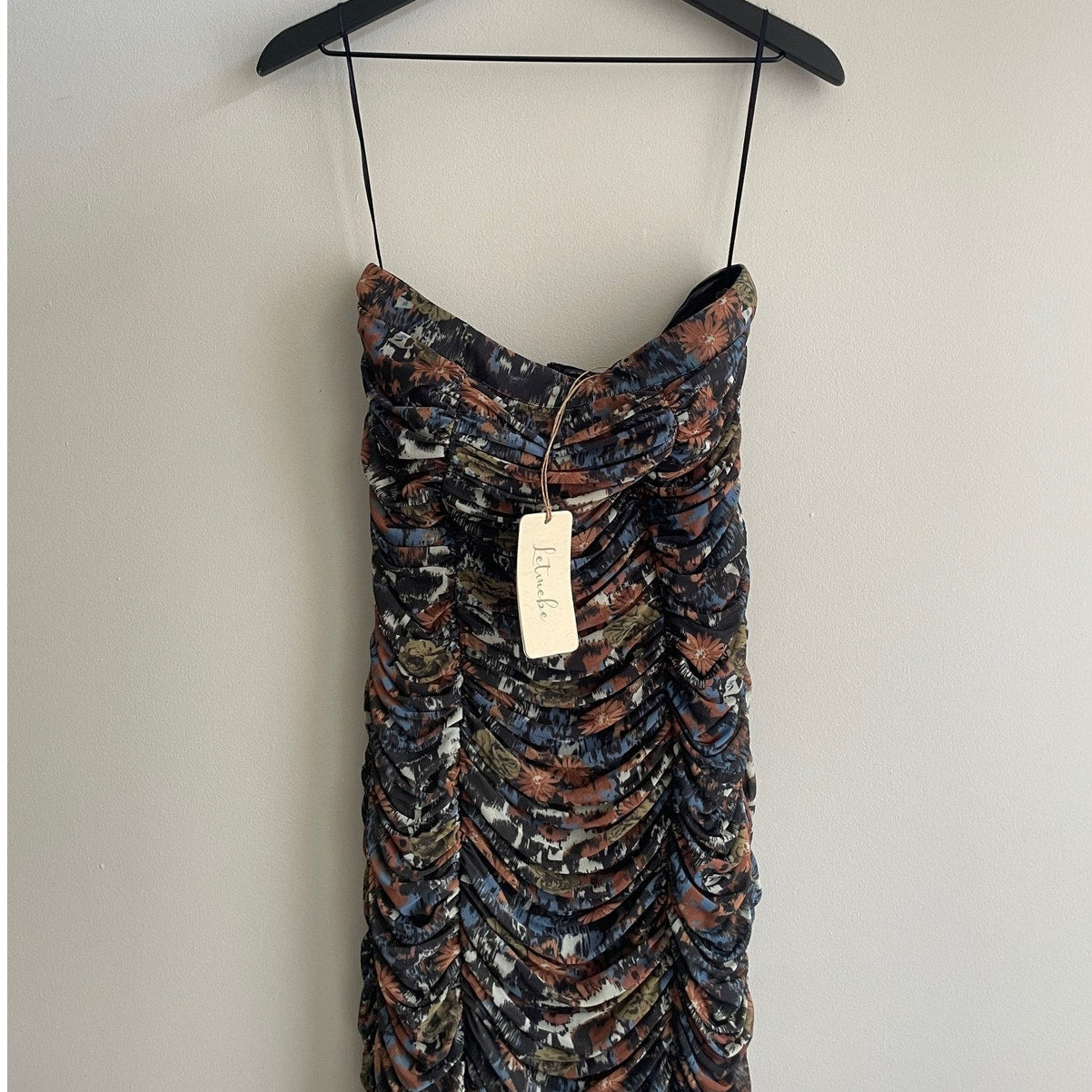 Anthropologie Let Me Be Ruched Strapless Dress (S)