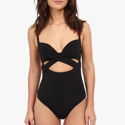 Jetset Underwire Plunge One Piece Swimsuit (4)