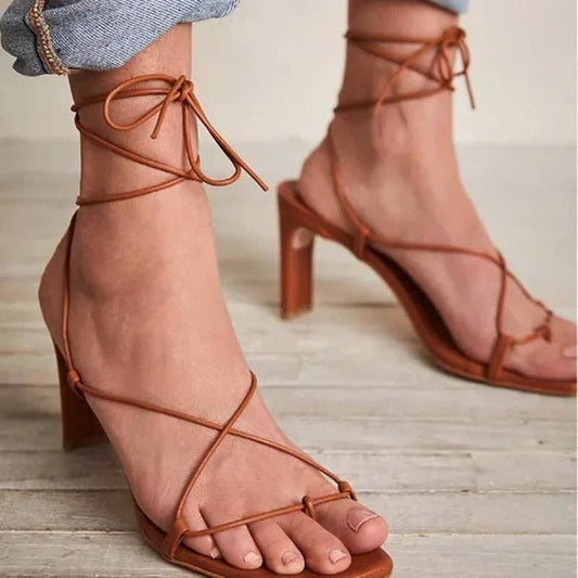 Alohas Bellini Tan Brown Leather Sandals (10.5)