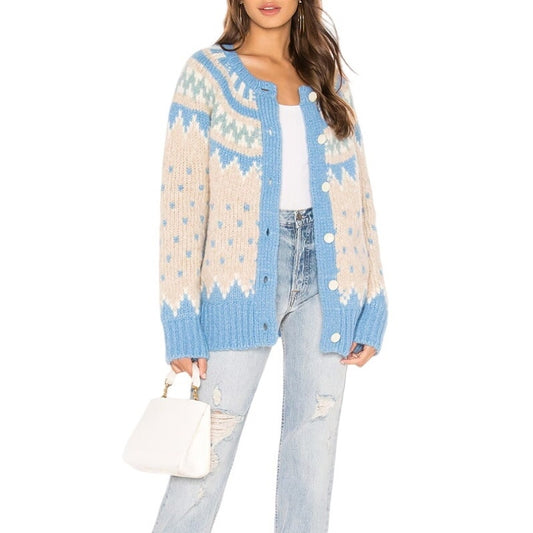 LoveShackFancy Fair Isle Cardigan (XS/S)